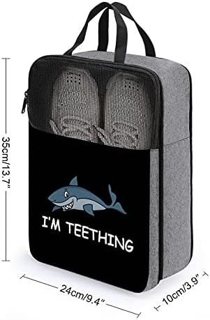 Shark I ' m Teething Пътни Чанти За Обувки, Чанта За Съхранение, Переноска джоб, Дишаща Калъф С Дръжка