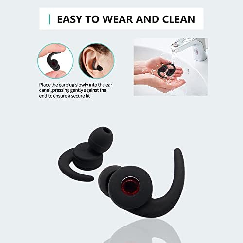 Тапи за уши за сън с шумопотискане – Сверхмягкие, за Многократна употреба на слушалки за защита на слуха от гъвкав силикон с шумопотискане за спане - 6 ушни притурки