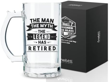 Най-добрите уникални Подаръци за пенсиониране за мъже, Подаръци под формата на Бира, чаши за пенсиониране, Човек-Мит, Легенда, Бирена Чаша в оставка на 17 унции (около