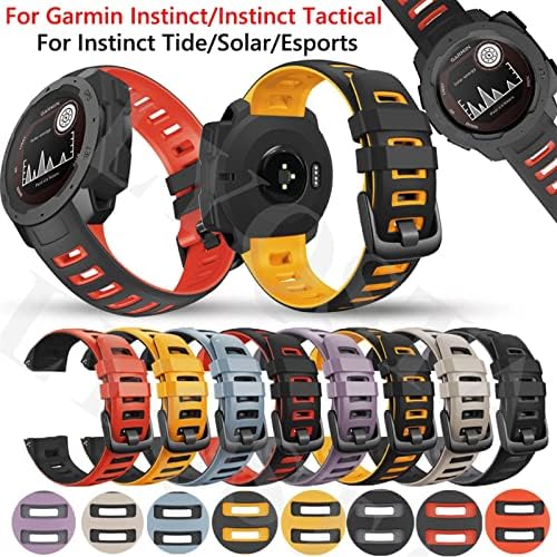Въжета ONECM часовник Garmin Instinct Въжета Спортни Силикон Взаимозаменяеми Гривна Instinct/Esports/Tide/Слънчеви/Тактически