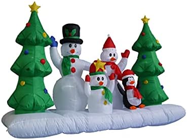 Комплект от две украса за Коледното парти, включва в себе си семейството на надуваеми снежни човеци ширина 8 метра с коледни коледни