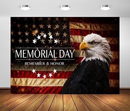 Loccor 15x10ft Текстилен Фон с Американски Знамена за Деня на ветераните, на Деня на паметта, Знамена БРАУЗЪРИТЕ Фон за Снимки