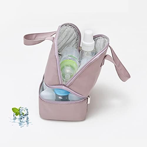 Toyvian Бебешки Бутилки Бебешки Бутилки Охладител кърма Чанта-тоут За бебешки Шишета и Чанта За съхранение с Цип От Полиестерна