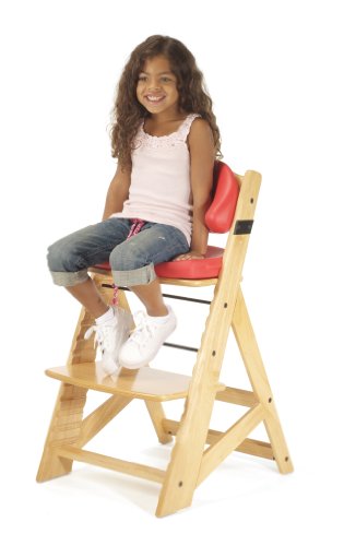 Детско столче за хранене Keekaroo правилната височина с Удобни възглавници, Натурален /Череша (0055201KR-0002)
