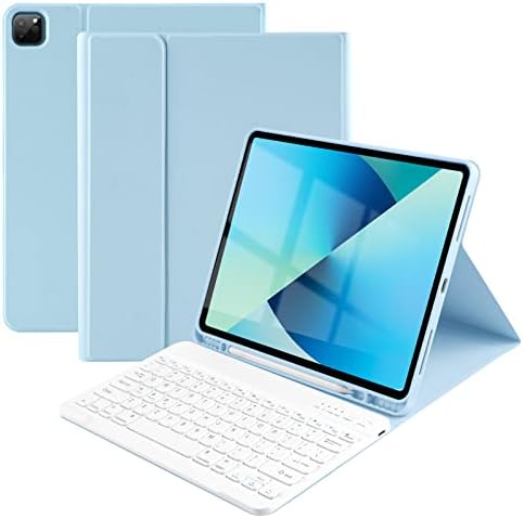 Калъф TaIYanG за iPad 12,9 Pro с клавиатура, Калъф-клавиатура за iPad Pro 6-то поколение 2022, Свалящ Безжична клавиатура за iPad