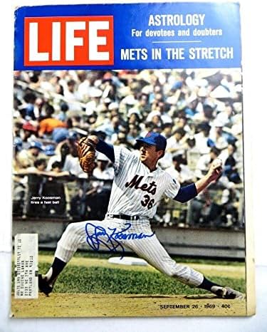 Джери Косман Подписа Списание ЛАЙФ с Автограф от 1969 Метс JSA AH03449 - Списания MLB с автограф