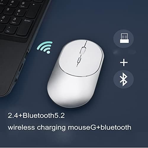 Безжична мишка, акумулаторна няколко устройства, Безжична мишка с Bluetooth (Двухрежимная: BT5.2 + 2.4 G USB), 1600 точки