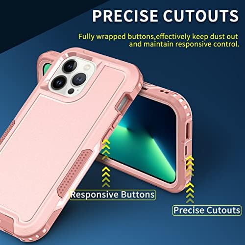 Калъф за мобилен телефон, съвместим с калъф iPhone iPhone 13 Pro Max, трислоен защитен калъф, ултратънък хибриден устойчив на удари