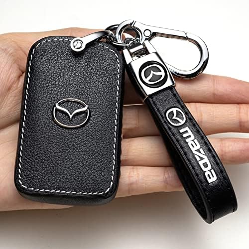 Кожен калъф-ключодържател AKKORE за Mazda, държач за ключове, костюм за Mazda 6 CX-5 CX-30 CX-9 Mazda 3 Mazda 3 Хечбек 2019-2022, аксесоари