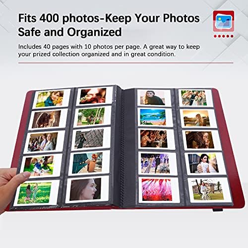 Фотоалбум с 400 джобове за фотоапарати миг печат Fujifilm Instax Mini, Polaroid Snap PIC-300 Z2300, принтер Fujifilm Instax Mini LiPlay