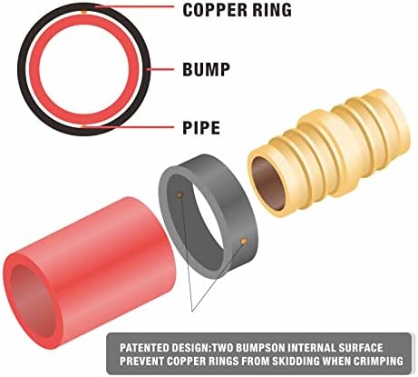 Медни пръстени IWISS за кримпване на тръби PEX с диаметър 1/2, - мини, стандарт F1807-100 бр.