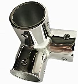 GooMeng 316 Неръждаема стомана 90 ° 25 mm огледално полиран парапет Фитинг 3-посочен ъгъл на коляно, тръбата парапет чай