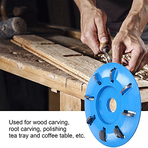 Дървената резба Турбо диск на 8 зъби, 1 бр въглеродна стомана обработка на дървен материал за полиране на устройство за дърводелски ъгъл шлайфане колело, работа с ди