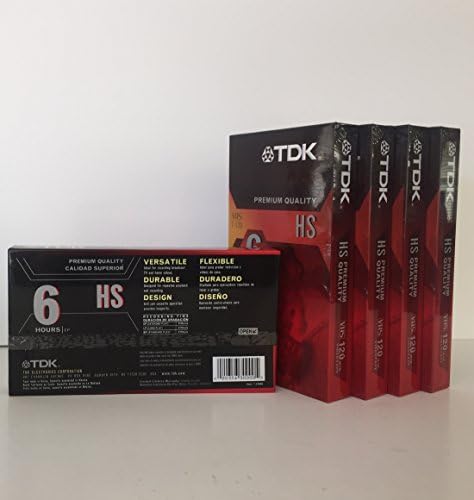 Видеокассета TDK 5 Pack T-120 VHS премиум качество HS - 120 минути /6 часа. Свален от производство, производител