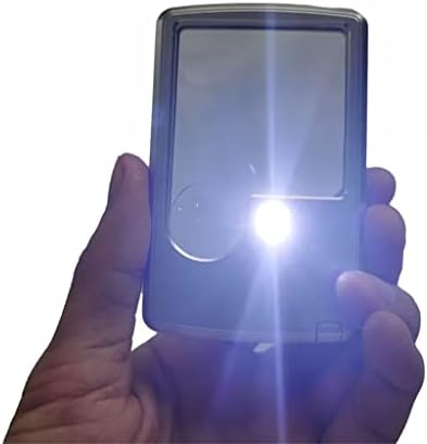 n/a Правоъгълно лупа с осветление, Джобно Мини-Лупа със светящимся стъкло, Карманное за четене (Цвят: A, Размер: One Size)