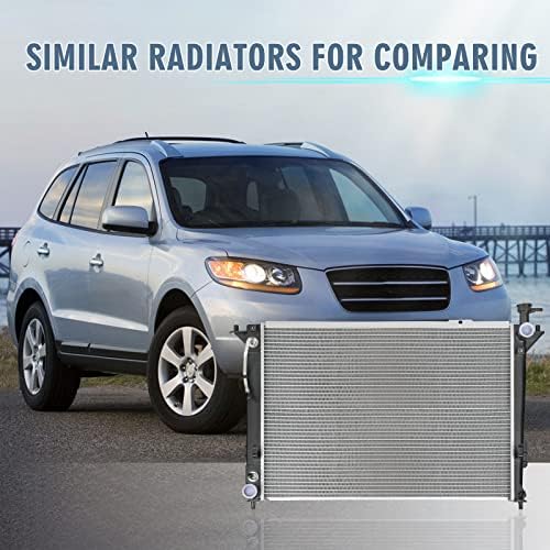 LNZMPART Авто Алуминиев Радиатор за 2010-2019 Hyundai Santa Fe Fe XL, 2011-2015 Kia Sorento, 13194