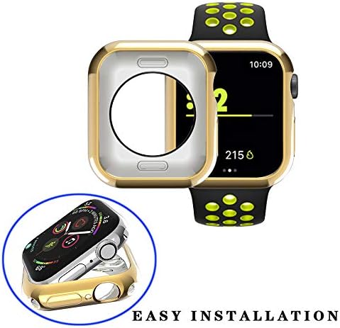 ISENXI е Съвместим за Apple Watch Case 44 Series, 5 Series 4,2 Pack Мек Защитен калъф от TPU, устойчив на надраскване,