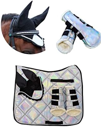 Многоцветни Холограма Подложки за седла и комплект подложки за седла; Тампони за езда на коне за Обездка на Коня с Подходящи