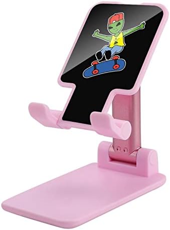 Alien Обича Skateboard Сгъваема Поставка за мобилен телефон, Регулируема стойка за мобилен телефон, Забавна Настолна док-станция, Съвместима с планшетами iPhone Switch (4-13)