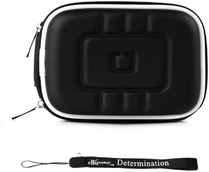 Черен Защитен Калъф EVA Cube за Носене с Мрежесто джоб за цифров фотоапарат Canon Power Shot