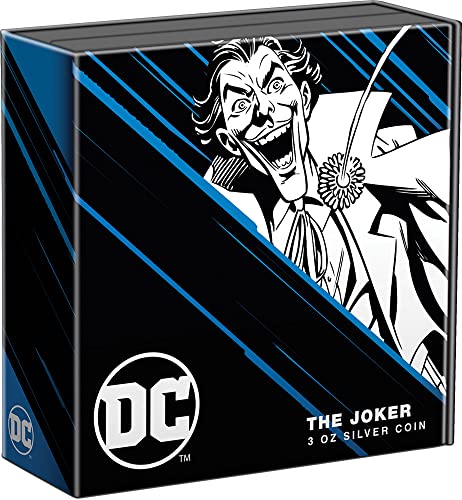 2023 DE DC Villains PowerCoin Жокер Злодеи на Dc Comics, 3 Грама Сребърна монета 10 $ Ниуе 2023 Доказателство
