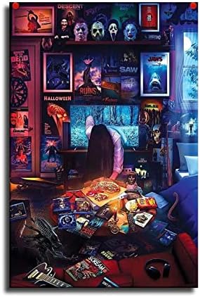 Класически Ретро Плакат на Филм на Ужасите, Платно, Стенно Изкуство, Декоративна Живопис, Плакати за Всекидневна Декор за вашия дом