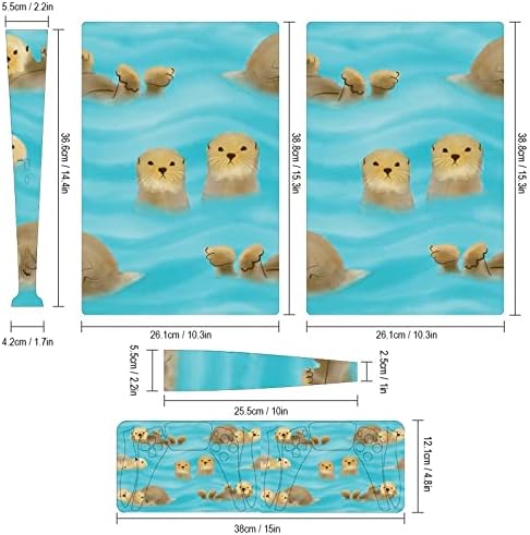 Забавни Плаващи Видри Пълен Защитен Калъф За кожата Дизайн Амбалажна Стикер Стикер е Съвместима с конзолата PS5 Digital Edition и контролер