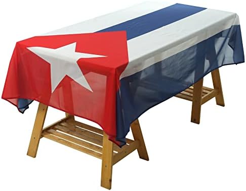Правоъгълна покривка MSFHHA Cuba, покривката от куба флага, устойчив на избледняване, Моющаяся, с националния флаг, е подходящ