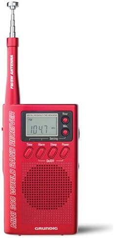 Преносима радиостанция на къси вълни на Grundig M300R Mini300 (червен металик) (спиране на производството от производителя)