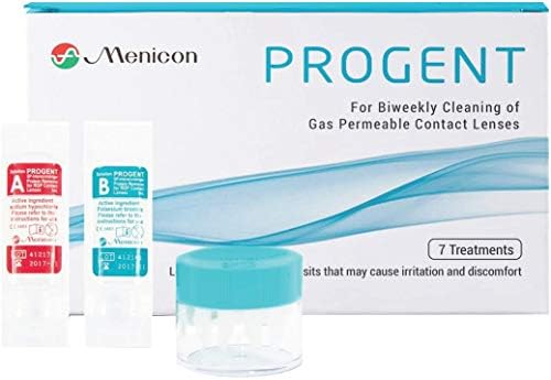 Препарат за почистване на контактни лещи с газопроницаемостью Menicon Progent 7 Веднъж на две седмици и устройство за отстраняване на склеральных