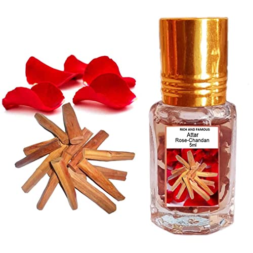 Saheli Fragrances Rose-Chandan (Натурална Итра/Аттар /Красота) За мъже и Жени Устойчиви Парфюми Attar