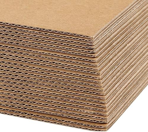24 Листа Субстрат от гофриран картон, 8,5x11, Поставяне на Разделители, Опаковане, Изпращане, Diy (Кафяв)