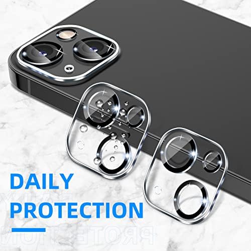 Aenoko [3 опаковки] Защитно фолио за обектива на камерата от закалено стъкло, която е съвместима с iPhone 14 6,1 инча ＆ iPhone 14 Плюс