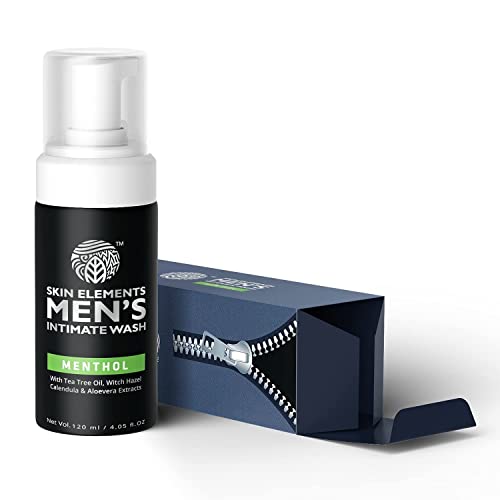 Подаръчен комплект за интимни измиване на Skin Elements за мъже с масло от Чаено дърво и ментол | Пенящееся Гигиеническое