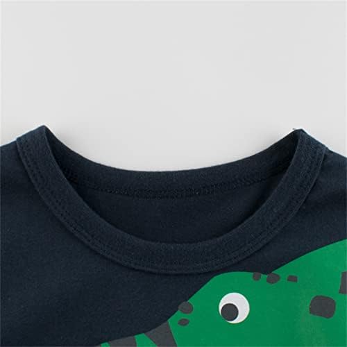 Тениски с къс ръкав и кръгло деколте с участието на Динозавър от анимационен филм за малки Момчета и Момичета, Блузи, Тениски, Дрехи за Деца, Тениска (Тъмно синьо, 4-5 ?