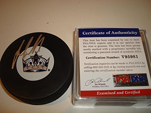 Джеф Картър подписа хокей шайба Лос Анджелис Кингс с автограф на PSA/DNA Auto a - за Миене на НХЛ с автограф