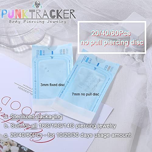 PunkTracker 20/40/60 бр. Прозрачни Дискови накладки без Издърпване на Силикон Прокалывающий диск за Лечение на Шишарки от Пиърсинг -