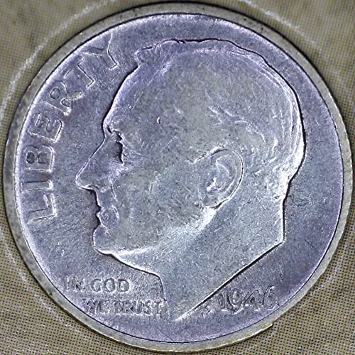 Първата и последната Колекция на монети 1946 г. 1946-1964 Сребърен десятицентовик Рузвелт Добър