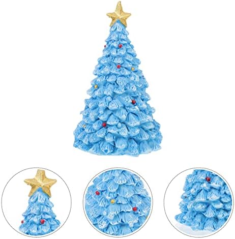 Изкуствена Фалшива Коледно Дърво, Коледна Миниатюра на Коледа Орнамент От Смола Коледно Дърво за Украса на Тортата Куклена Къща и Аксесоари