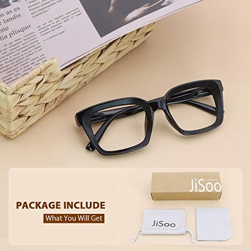 Дамски очила за четене JiSoo голям размер 1.25, Стилни Дизайнерски Очила за четене в Големи рамки с пружинным тръба на шарнирна връзка, 1.25