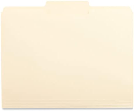Универсални папка за файлове 12122, издълбани върху 1/3 на втора позиция, Однослойная горната част на раздела, с букви, Манильская хартия, 100 бр/кутия