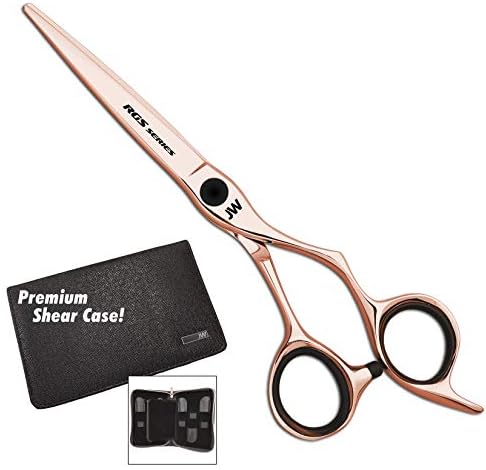 JW RGS - Ножица за подстригване на коса с титанов покритие от Розово злато (6,25 инча)