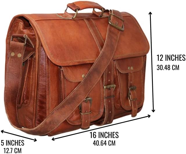16кожена чанта-месинджър, калъф за лаптоп, офис портфейл, подарък за мъже, компютърна потертая чанта на рамото