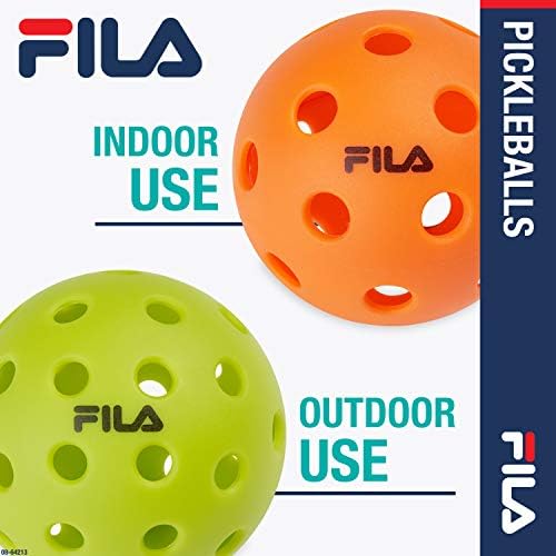 Топки за мариноване на ФИЛА Accessories Indoor - Официални Топки за мариноване на закрито, стандартен размер с 26 дупки (оранжево), опаковка от 4