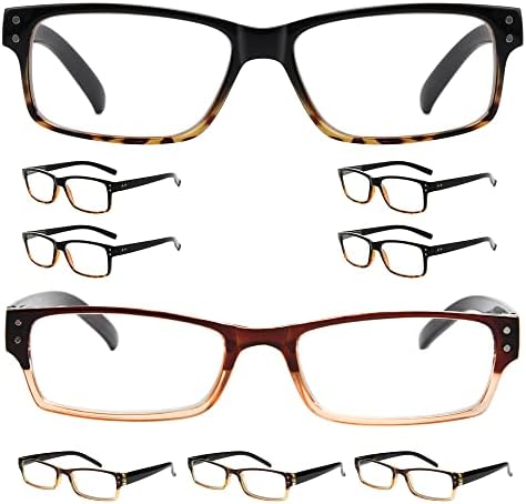 Eyekepper Спестете 10% на 5 опаковки класически очила за четене в черна костенурка за мъже и 4 опаковки двухцветных очила за четене