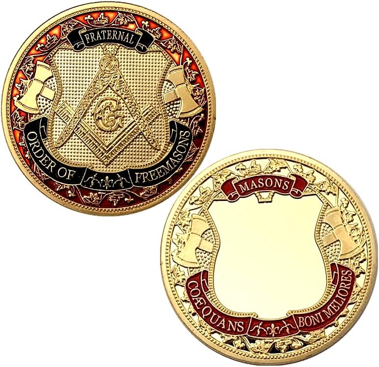 Европейското Масонството Небесен Очите На Златна Възпоменателна Монета Събиране На Монети Братство Златист Цвят Монети Нежна Мемориал