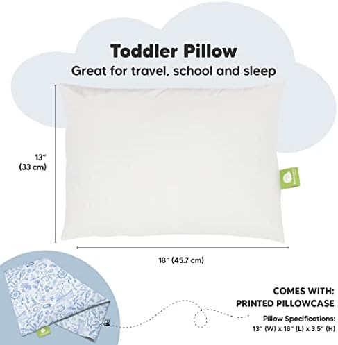 Възглавница за деца KeaBabies с калъфка - Меки Възглавници за сън от органичен памук 13X18 за деца - Машинно пране - малки Деца,