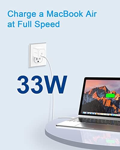 Зарядно устройство, USB C-NANAMI 30W PD Super Fast Wall Charger Компактен захранващ Адаптер за iPhone 14/13/12, iPad Mini/Pro, MacBook