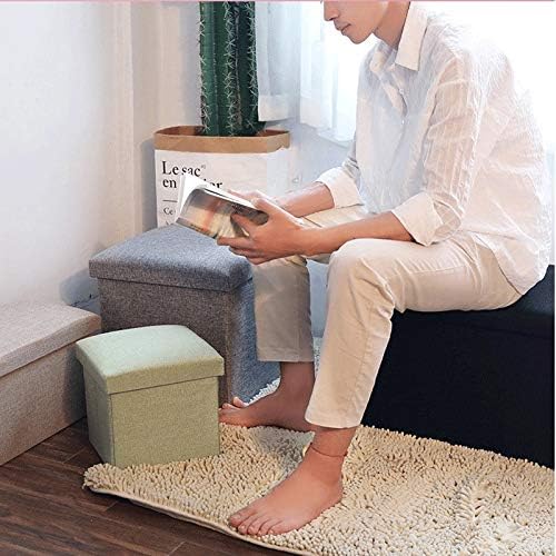 JYDQM Сгъваема Табуретка за съхранение Кошница за съхранение на Текстилен Кутия за съхранение се Използва като Стол Спалня Хол Поставка за краката кош за бельо 303030 (Ц