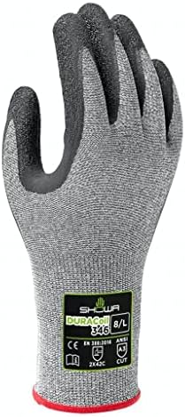 Защитна ръкавица SHOWA 346, устойчива на гумата, с подплата DURACoil HPPE и латексово покритие